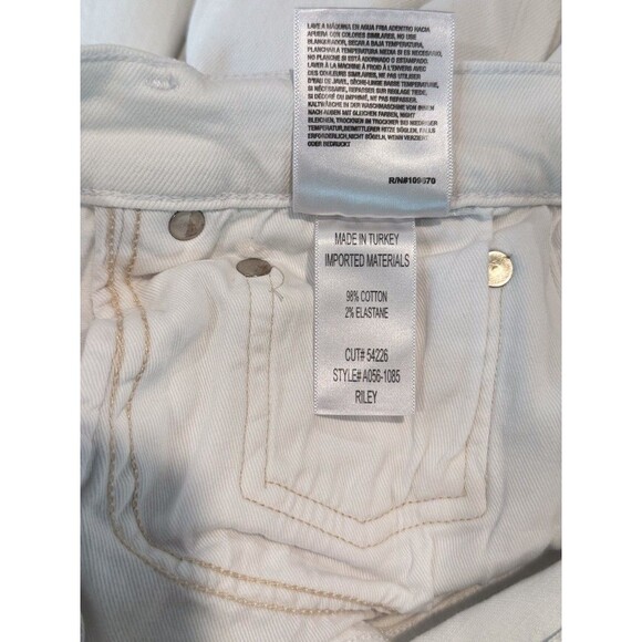 AGOLDE Womens Jeans White Riley High Rise Straight Crop Denim Button Fly Size 27 - Picture 13 of 14